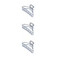 thumbnail image 4 of maskred Fashion Claw Clips Large Simple Style Handy Simple Style Sturdy Exquisite Accessories Barrettes for Women White/Arc 3Set, 4 of 6