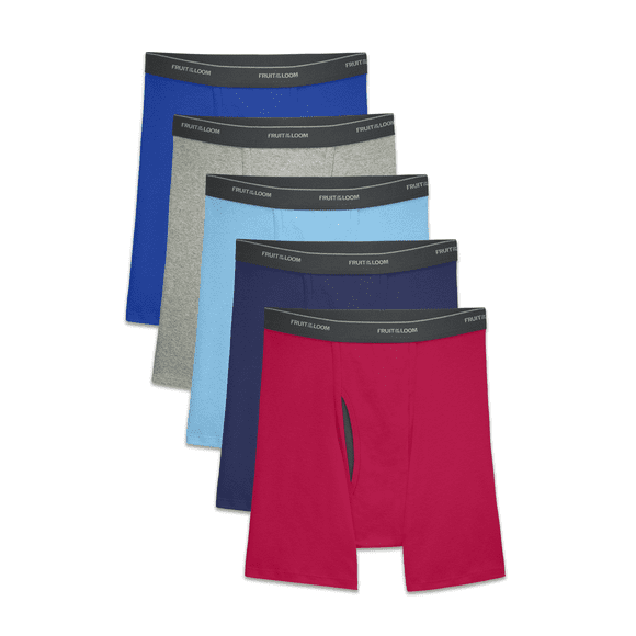 Fruit Of The Loom Mens Coolzone Boxer Brief 5 Pack, L, Assorted