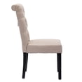 thumbnail image 3 of Canadian Honey Beige Linen Black Legs Dining Chair, 3 of 4
