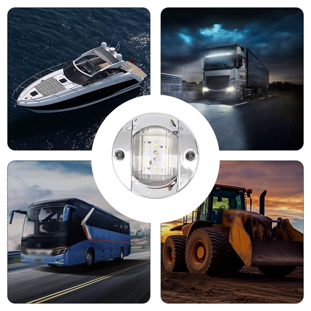 Lumières de Navigation Marine Rondes pour Bateaux Ponton Kayaks et Yachts avec Cinq Options de Couleur