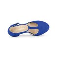 thumbnail image 4 of BLISSFUL STEP Chaussures pour Femmes Bout Rond Talon Aiguille Sandales à Bride en T Bleu Foncé 9, 4 of 7