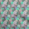 thumbnail image 1 of oneOone Cotton Poplin Light Brown Fabric Florals Craft Projects Decor Fabric Printed By The Yard 42 Inch Wide, 1 of 4