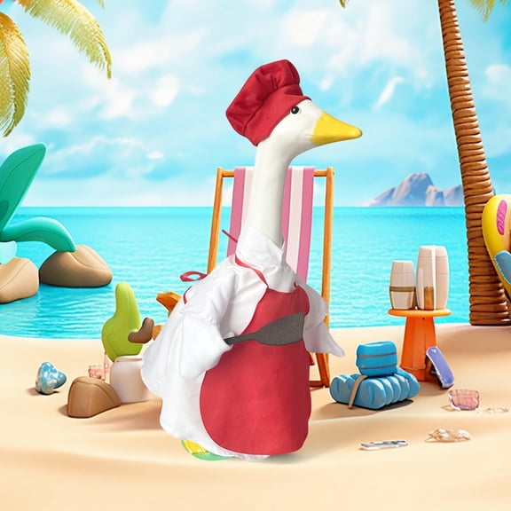 Suncoda Goose Decorations, Big White Chef Set