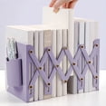 thumbnail image 2 of Qocolhg Deals of The Day! Retractable Book Stand With Brush Pot Bookshelf Integrated Desktop Storage Rack Student Baffle Book Clip Folding Fixed, Christmas Birthday Gifts, Home Essentials!, 2 of 6