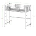 thumbnail image 2 of Manor Park Modern Metal Full Size Loft Bed - Multiple Finishes, 2 of 5