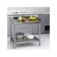thumbnail image 1 of Ourlova 30 X 36 Inches Stainless Steel Work Table With Backsplash For Prep and Work. Folding NSF Heavy Duty Commercial Food Prep Worktable With Adjustable Undershelf For Kitchen Prep Work, 1 of 6