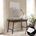 thumbnail image 3 of Pemberly Row Metal and Wood Computer Desk in Gray/Matte Black, 3 of 7