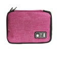 Luxtude Electronics Organizer, Travel Cable Organizer bag, Portable Cord Storage&Cable bag, Compact Tech Bag & Charger Case, Travel Essentials for Electronics Accessories/USB/SD/Charger, Pink