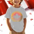 thumbnail image 3 of T-Shirt Fête du Canada Filles Drapeau du Canada Manches Courtes Tee Enfants Fête du Canada Imprimé Graphique Mode Enfants Fille Fête du Canada Col Rond T-Shirt Drapeau Canadien Imprimé, 3 of 5