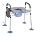 thumbnail image 1 of VEVOR Bedside Commode Chair 4-in-1 Raised Toilet Seat Adjustable Height 500 lbs, 1 of 9