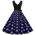 thumbnail image 2 of Kcodviy Robe Vintage d'Été à Pois pour Femme Grande Taille, Belles Robes Imprimées Sans Manches, Robe de Soirée Décontractée pour Femme, Robe de Bal, 2 of 5