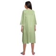 thumbnail image 4 of Moomaya Robe de Nuit d'Allaitement en Coton à Col Rond Imprimée pour Femmes, 4 of 6