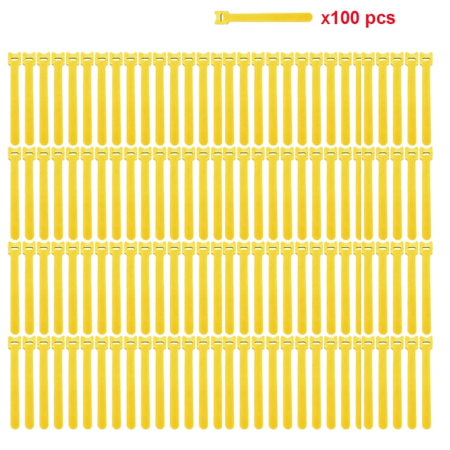 yeacher Reusable Nylon Cable Ties - 10x150mm Yellow, Multi-Purpose Organizer for Home & Office Use