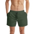 thumbnail image 4 of FhsagQ Board Shorts Men's with Pockets 4th of July Men's Athleisure Loose Solid Color Beach Shorts Mens Printed Board Shorts 9 Inch 4th of July Men's Board Shorts with Compression Liner Green XL, 4 of 4