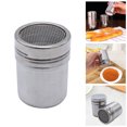 thumbnail image 1 of 1 Pack Stainless Steel Shaker Duster Container For Powder Powdered Baking Cocoa Corn Starch And More. Screen Stainless No Hole Metal Mat Smart Coffee Tub Mesh Metal Strainer, 1 of 3