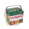 thumbnail image 2 of Metal Cookie Metal Reusable | Empty Candy Storage Tinplate | Kids Family Cake Snack Chocolate Jewelry Party Holiday Birthday Year Reusable Snack Container Container Set Small Storage Containers, 2 of 8