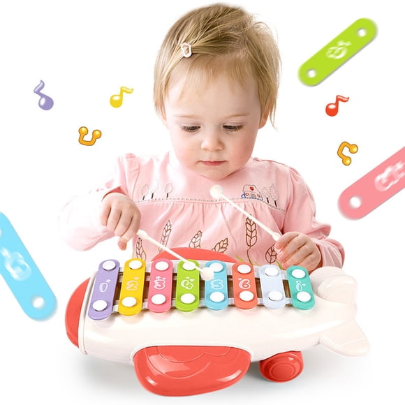 Pretend Play Toys for Toddlers Dress Up,Educational Toy for 1 Year Boys Girls,Children's Airplane Hand Percussion Baby Baby Knocking Educational Music Toys Eight Tone Piano Musical Instruments