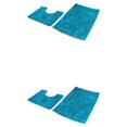 thumbnail image 2 of kurtrusly 1/2/3 Polyester Chenille Rug Carpet With Soft Texture Good Stepping Feeling And Strong Grip Prompt Lake Blue 50*80+50*50 2PCS, 2 of 6