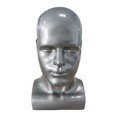 thumbnail image 1 of PVC Mannequin Male Head Model Height 34cm Styling Accessory for Hair Glasses Head Circumference 56cm Durable Lightweight Grey, 1 of 8