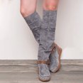 thumbnail image 1 of Bottes pour Femmes à Bout Rond, Mode, Décontractées, avec Boucle de Ceinture, Talon Bas, Bottes Plates, 1 of 5