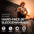 thumbnail image 2 of Estwing 6 Pound Head Hard Face Stake Sledge Hammer with 36" Hickory Handle, 2 of 5