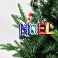 thumbnail image 2 of Holiday Time 1 Count Christmas Tinsel Town Noel Ornament, Red, 2 of 5
