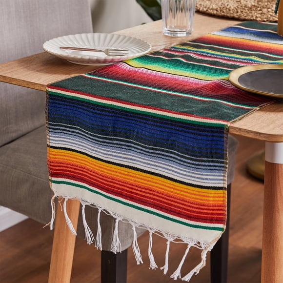 Nappe Chemin de Table Multifonction, Xinsrenus Couverture de Camping Tissée 100 % Coton Légère et Portable pour la Maison, l'Extérieur et le Pique-Nique