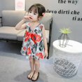 thumbnail image 5 of Enfants Bébé Filles Princesse Robe Tenue Floral Imprimé Pull T-Shirt Jupe Bowknot Decor Vêtements, 5 of 5