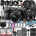 thumbnail image 1 of Sony Alpha a6400 Mirrorless Digital Camera with 16-50mm Lens + 2 Pack SanDisk 32GB Card + Backpack + ZeeTech Accessory Bundle, 1 of 9