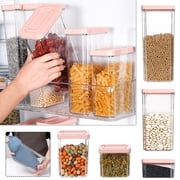 Iumwxz Food Storage Container with Lids Tall Airtight Food Storage Jar Bpa Plastic Food Storage Container Kitchen Pantry Containers for Cereal Flour and Sugar Kitchen Utensil Set B Plastic Savings