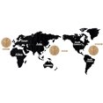 thumbnail image 2 of Yhmxh Home Decor,Stickers,Wall Decor, World DIY Wall Clock Map Sticker Home Office Decor Clock Cotton F Lag, 2 of 4