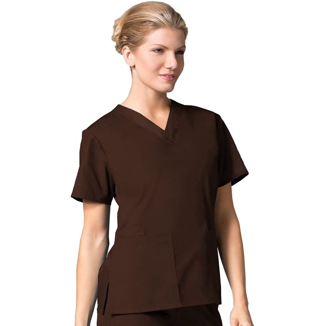 Maevn Womens Core Classic V-Neck TopChocolate, XX-Large