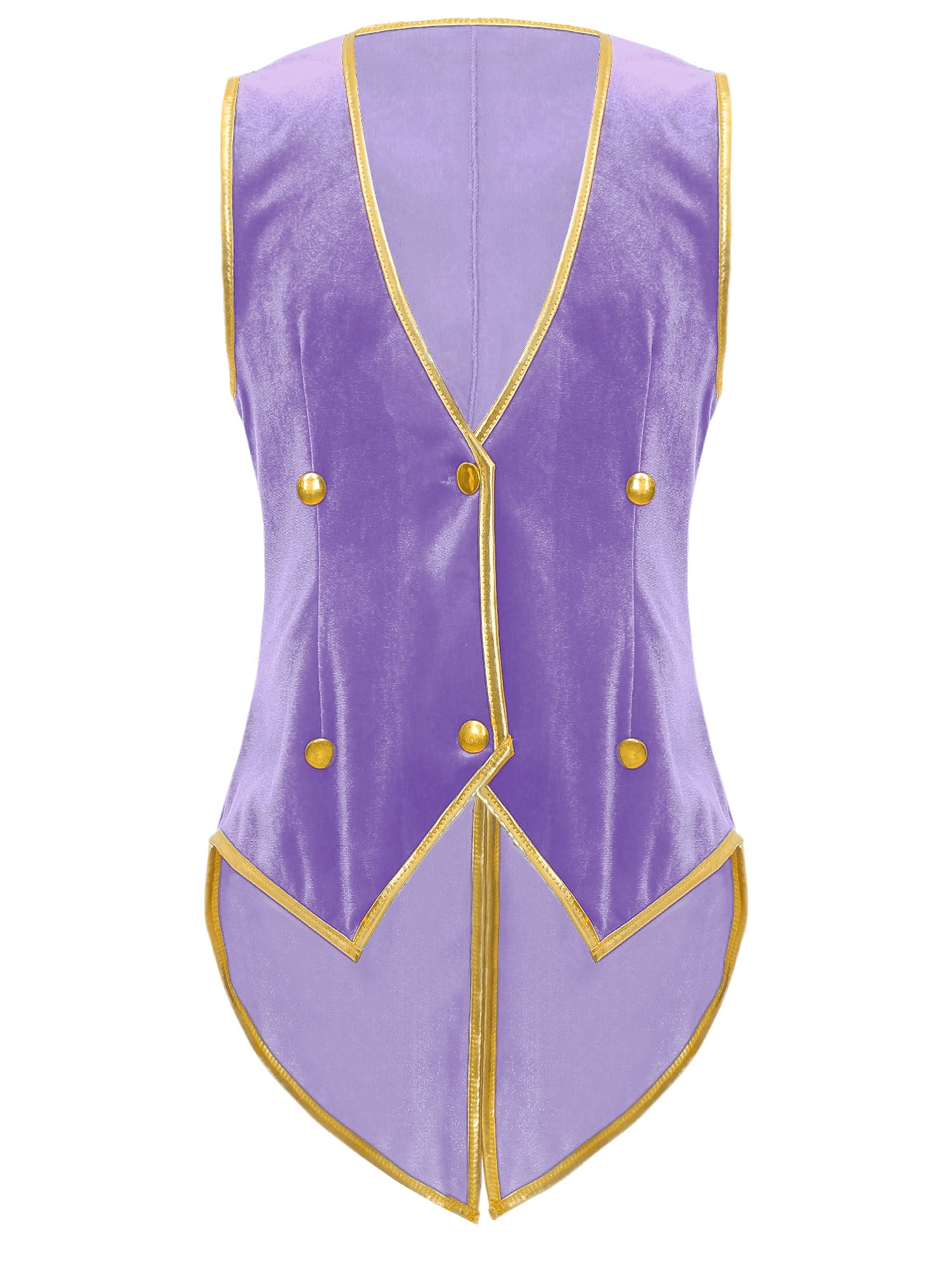 Lejafay Queue-de-Pie en Velours Médiéval pour Garçons Fête d'Halloween Violet 10