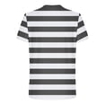 thumbnail image 4 of T-shirts Surdimensionnés pour Hommes à Rayures Imprimées, T-Shirt Graphique Décontracté Ample à Manches Courtes, Col Ras du Cou, 4 of 4
