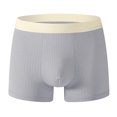 thumbnail image 1 of ylioge Boxer Briefs for Men Casual Stretchy High Waisted Underwear Breathable Basic Color-Block Comfort Support Slim-Fit Boxers, 1 of 2