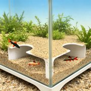 Vacemry Aquarium Decor Fish Cave Tunnel, Two Hole Fish Viewing Cave for Fish Shrimp Hiding, Fake Rock Aquascaping Ornament for Fish Tank Aquarium Decorations