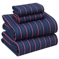 thumbnail image 1 of RUVANTI 100% Cotton Sheets – King Size Percale Bedding, Cooling & Breathable Floral Design, Durable with a Crisp, Soft & Comfortable Feel, 16" Deep Pocket, 4-Piece Set, Nautical, 1 of 9
