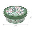 thumbnail image 3 of Christmas Festive Berries Green Round Gift Storage Containers, Plastic, 2-pack, by Holiday Time, 3 of 8