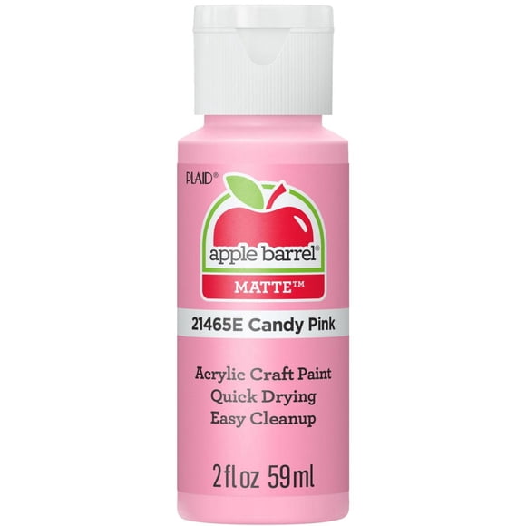 Apple Barrel Colors Matte Acrylic Craft Paint, 2 fl. oz., Candy Pink