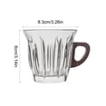thumbnail image 3 of VVQ Dirty Australian White Coffee Cup, Exquisite Household Glass Cup with Walnut Wood Handle, 12oz Clear Borosilicate Glass Coffee Mug for Home Office Coffee Shop, Desktop Decorations Gifts, 3 of 6