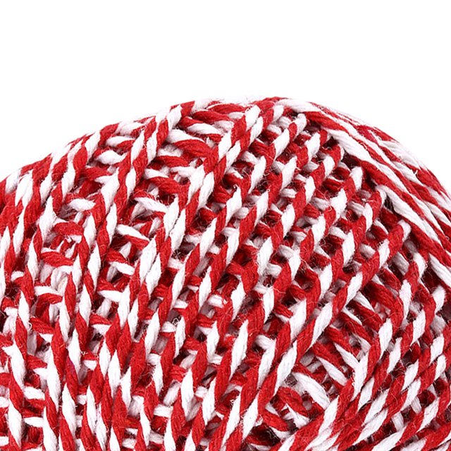 Thread Cotton Sewing Rope Twist Color Sewing thread; 100m cotton Cord DIY Handicraft Woven String Knitting Supplies, Red and White