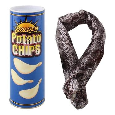 EGNMCR Potato Chips Snake Prank Potato Chip Snake Can Snake In A Potato Chip Can Prank Potato Chip Cans Scary Trick Jump Spring Snake Toy Novelty Funny prop