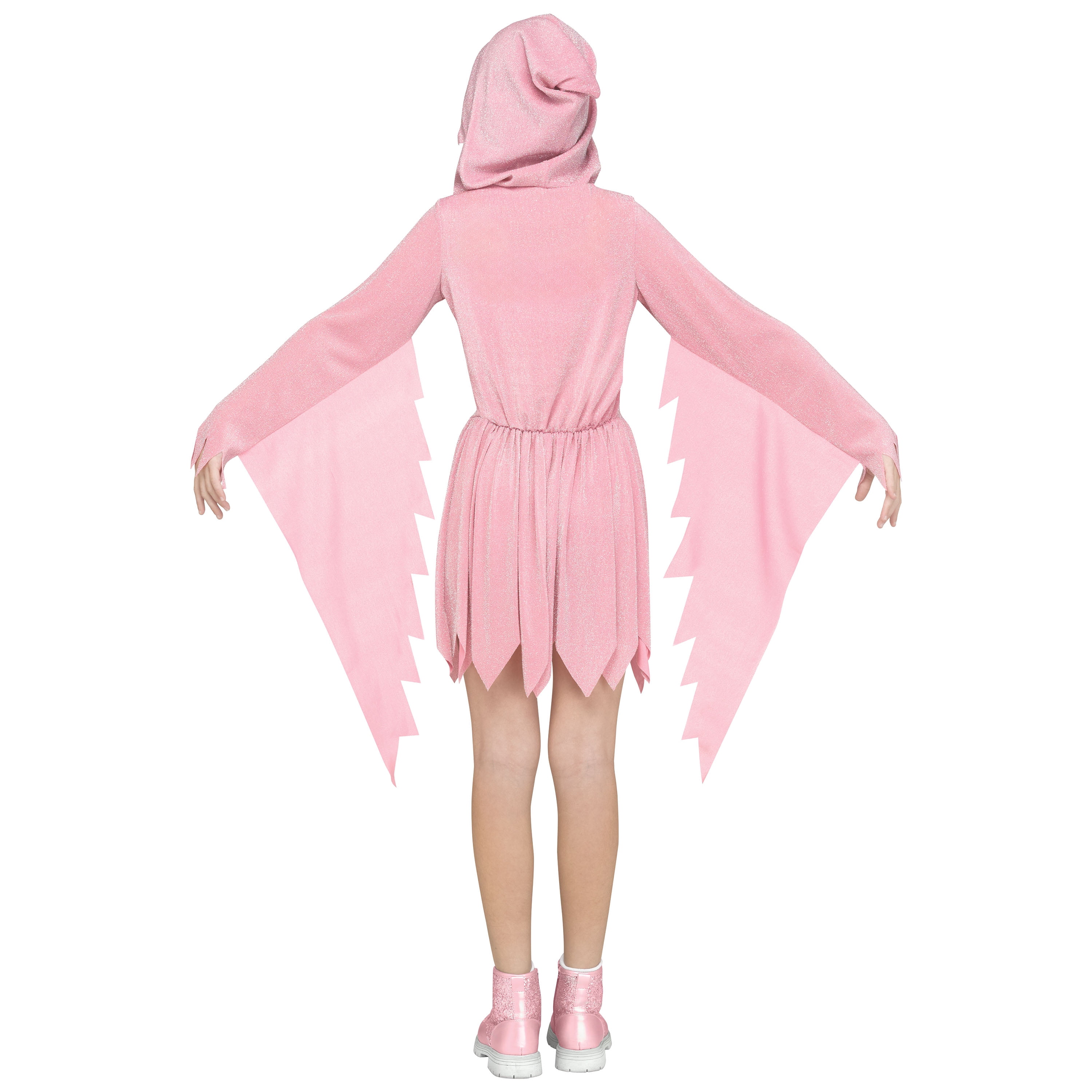 Costume d’Halloween Ghost Face pour enfants, rose pastel, filles taille L 10-12, par Fun World