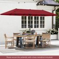thumbnail image 2 of Gymax Parasol de Patio Double Face de 13 Pi, Grand Parasol d'Extérieur Format Jumeau, Rouge, 2 of 10