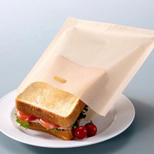 Toaster Bag Safe Household Kitchen Reusable Bread Bag; Temperature Resistance Baking Accessory Non-stick Microwave Oven Bread Bags Toasting Pouch
