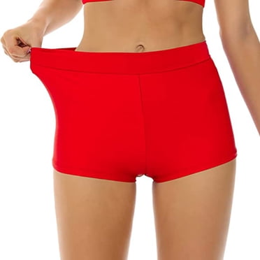 zanvin Bas de Bikini Taille Haute pour Femme Bas de Maillot de Bain, Rouge, P