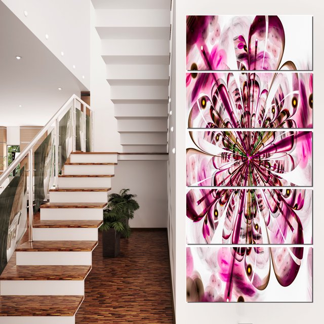 Perfect Digital Flower Art in Dark Pink - Floral Canvas Art Print