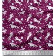 thumbnail image 1 of Soimoi Poly Georgette Fabric Dot,Star & Unicorn Animal Print Fabric by Yard 52 Inch Wide, 1 of 3