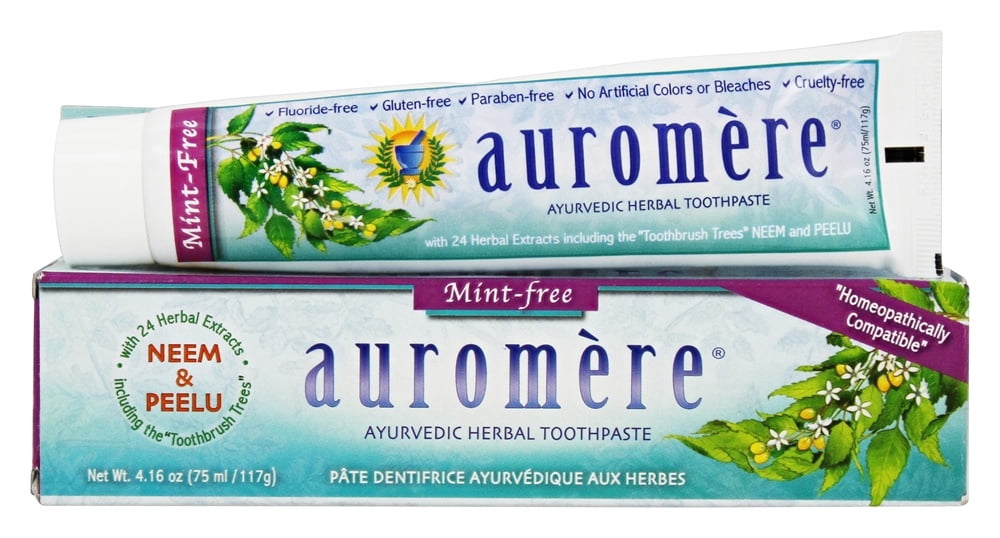 Auromere - Ayurvedic Herbal Toothpaste Mint-Free - 4.16 oz.
