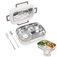 thumbnail image 2 of Bento en Acier Inoxydable pour Adultes et Enfants, 4/5 Compartiments, Étanche, Bento en Métal, Contenants à Collation pour Enfants, Réutilisables, Contenants à Collation Bento avec Couvercles, 2 of 4